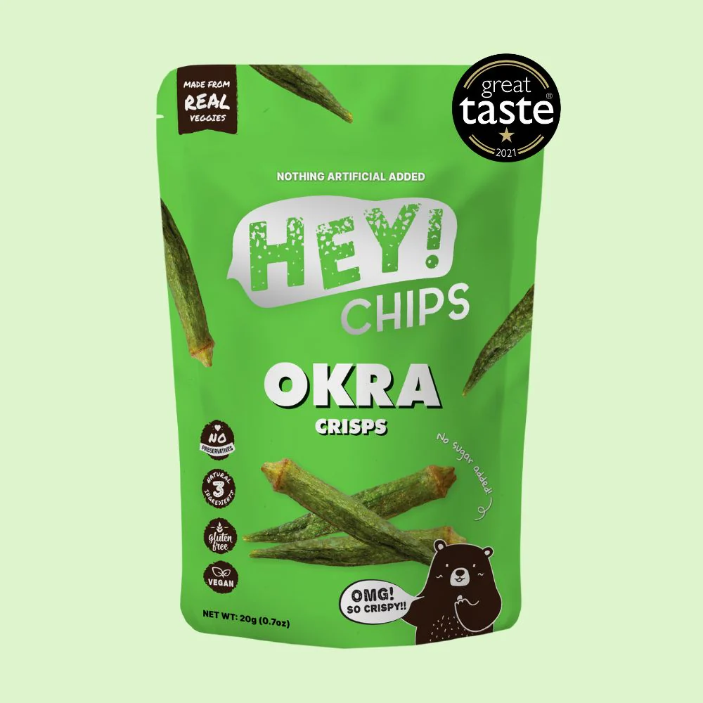 Hey! Chips Okra Crisps Regular 20g