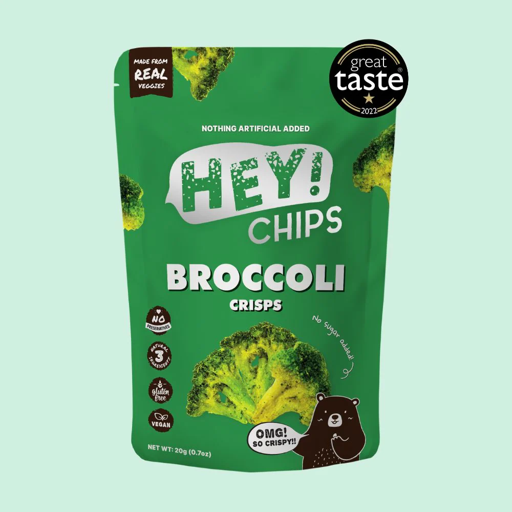 Hey! Chips Broccoli Crisps Regular 20g
