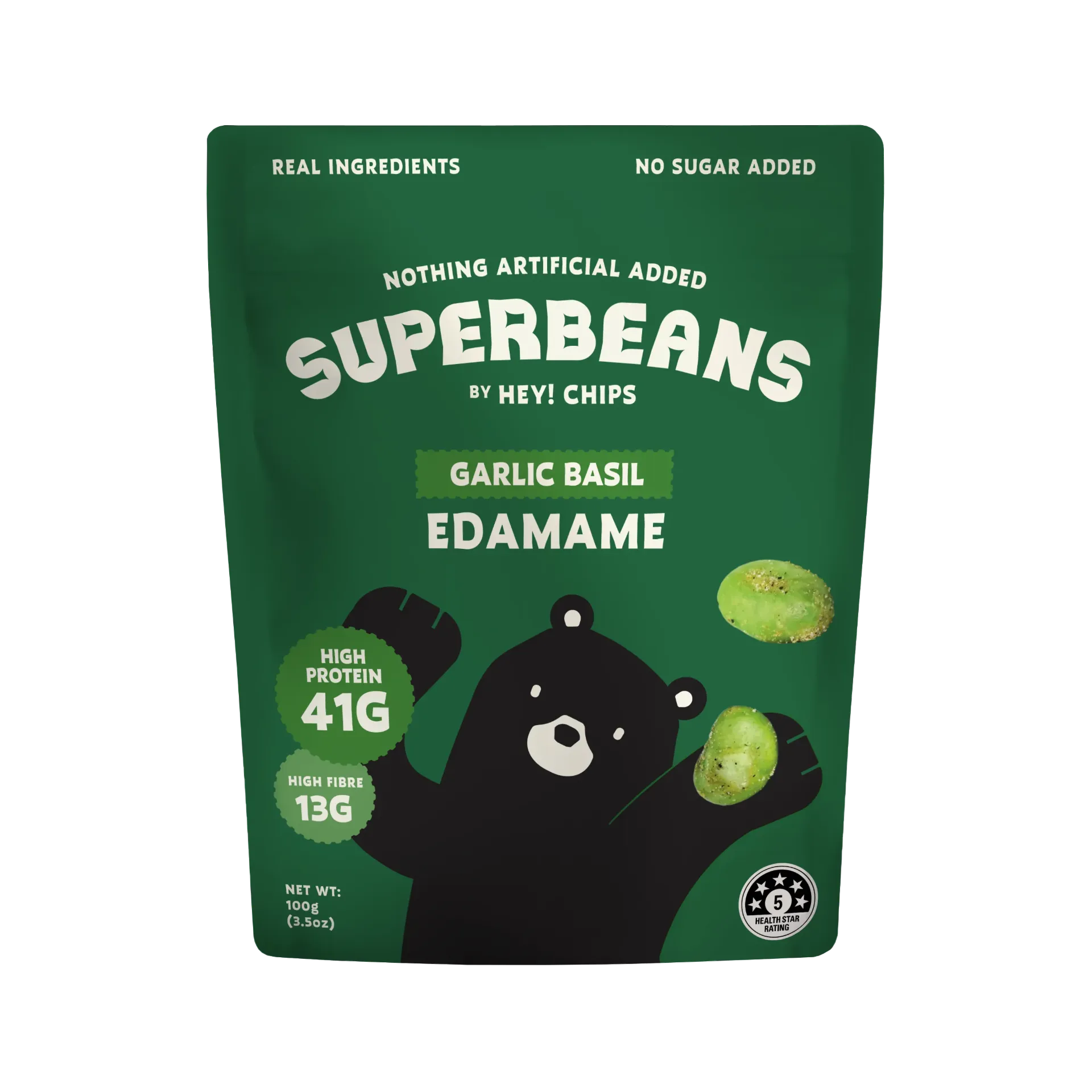 Superbeans Edamame Garlic Basil Regular (100g)