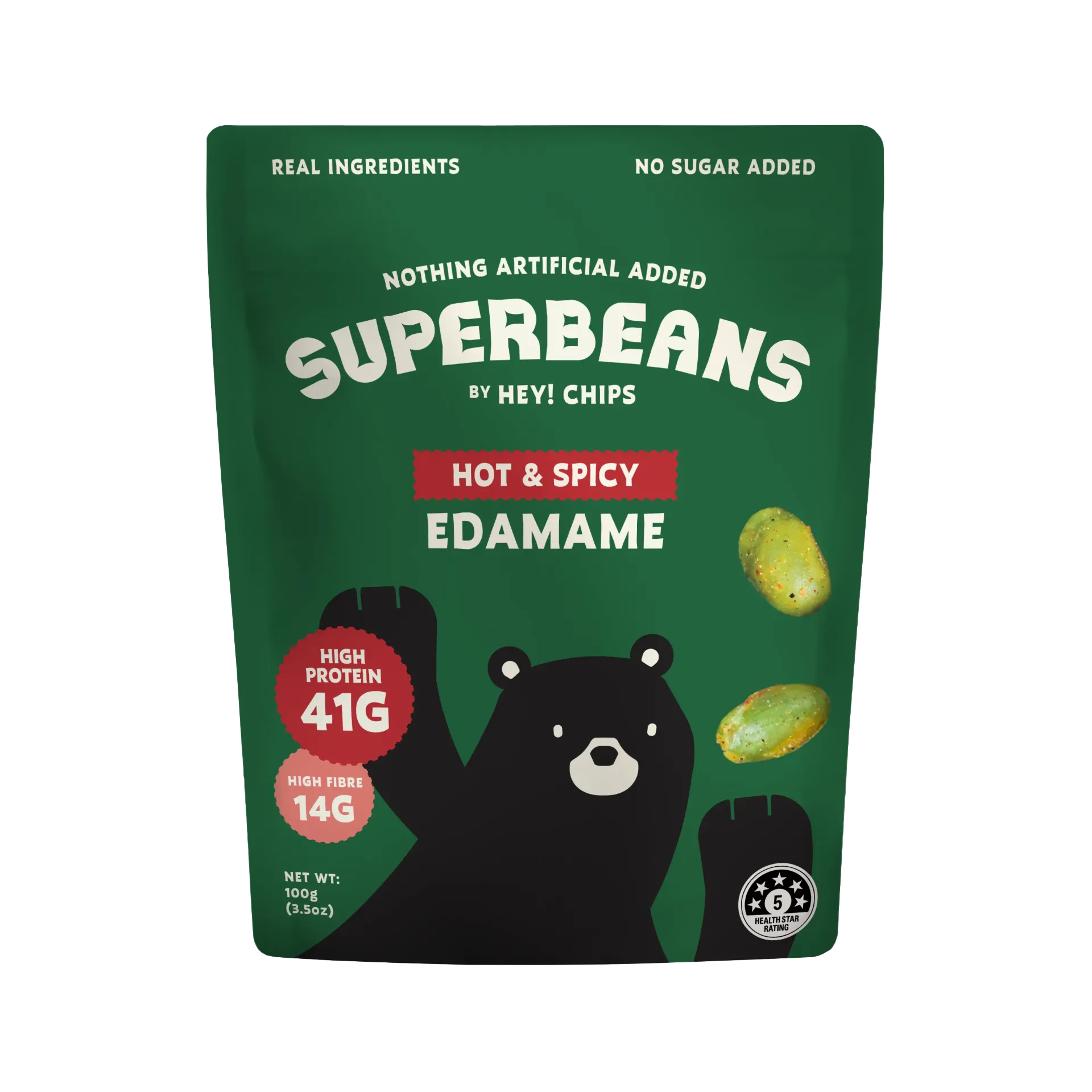Superbeans Edamame Hot & Spicy Regular (100g)